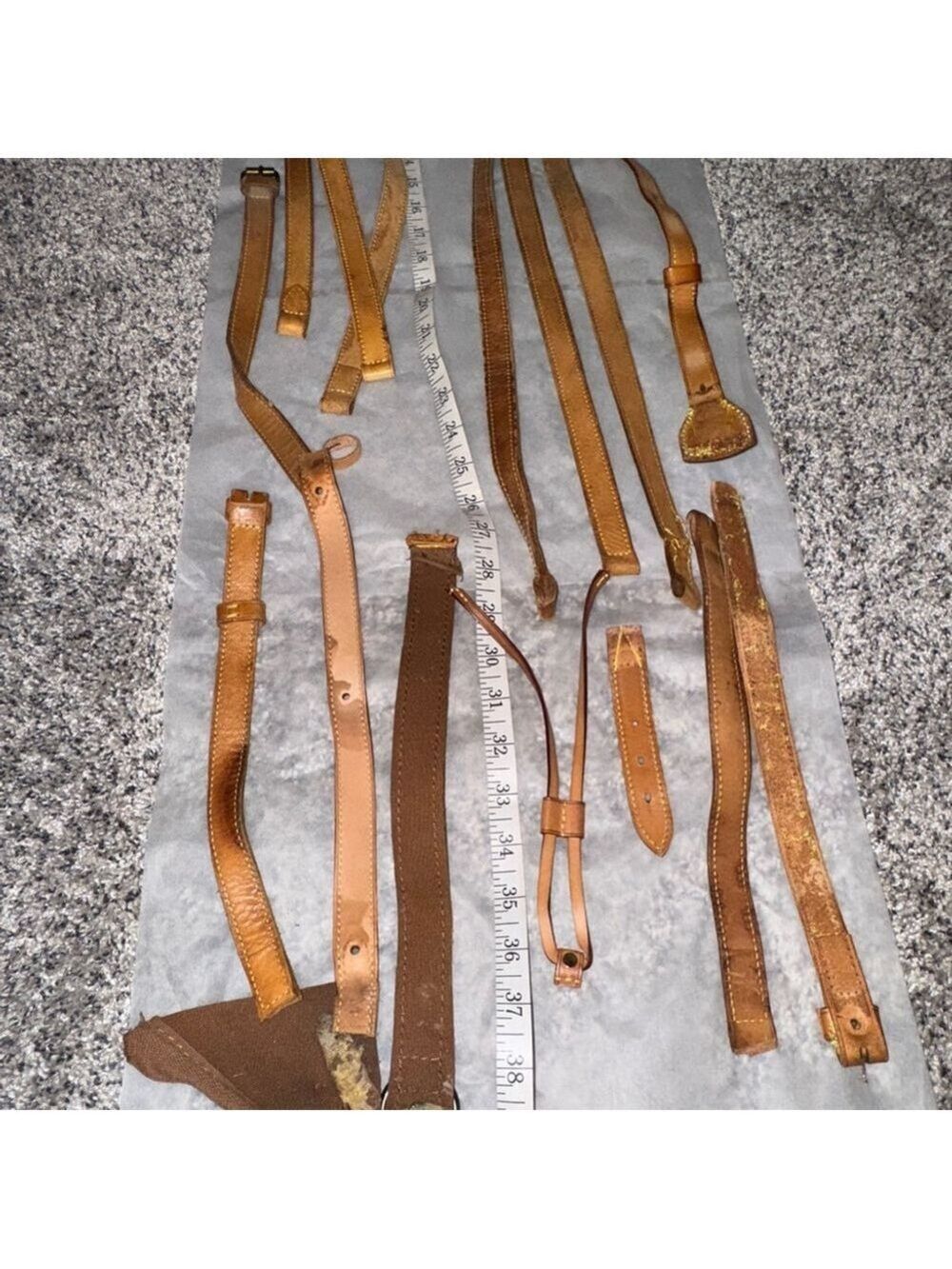 Vachetta Leather Strap Repair Bundle Large Lot Patina Replacement Pieces SKU 014 - Picture 13 of 15
